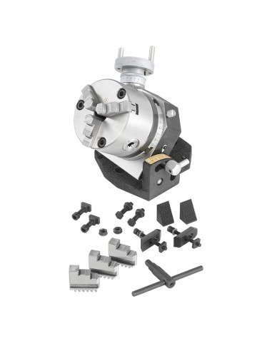 Tavola girevole basculante con mandrino per fresatrice Fervi t017/100