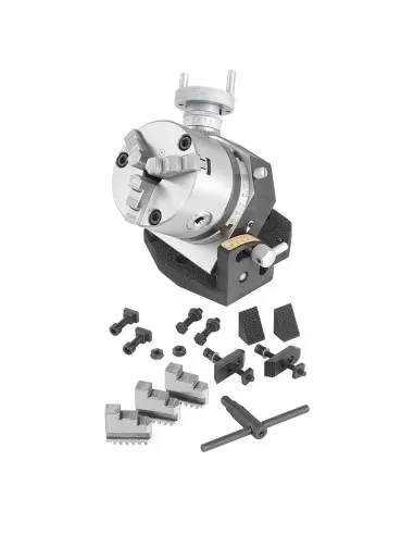 1 - Tavola girevole basculante con mandrino per fresatrice Fervi t017/100