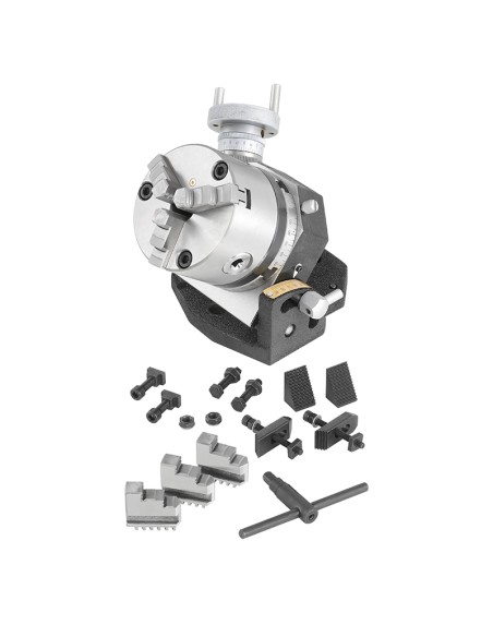 Tavola girevole basculante con mandrino per fresatrice Fervi t017/100