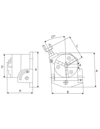 2 - Tavola girevole basculante con mandrino per fresatrice Fervi t017/100
