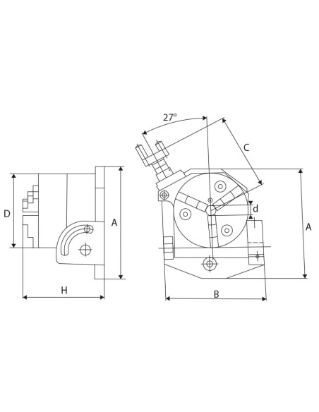 Tavola girevole basculante con mandrino per fresatrice Fervi t017/100