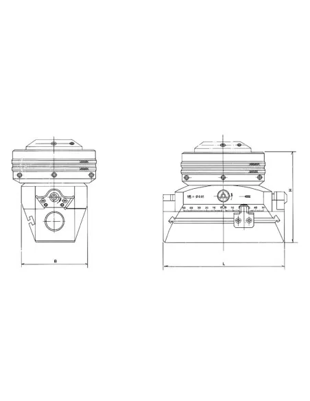 Testina per alesare centesimale con avanzamento 350 mm iso40 Fervi t021/050