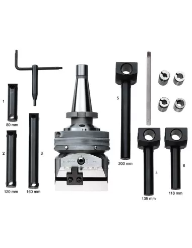 Testina per alesare centesimale con avanzamento 450 mm iso50 Fervi t021/100/50