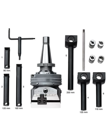 Testina per alesare centesimale con avanzamento 450 mm iso50 Fervi t021/100/50