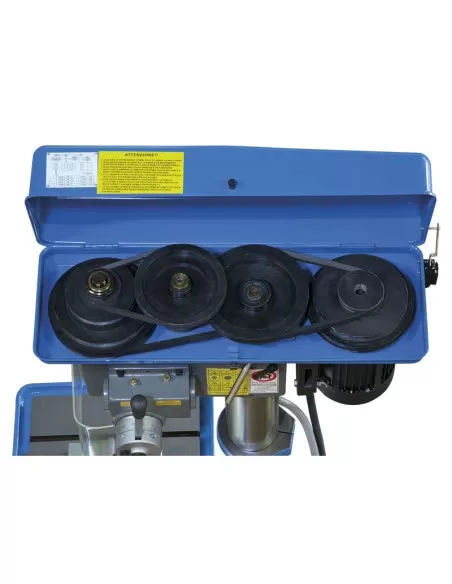 2 - Trapano a colonna ferro trifase trasmissione a cinghia 400v 11 kw Fervi t032da