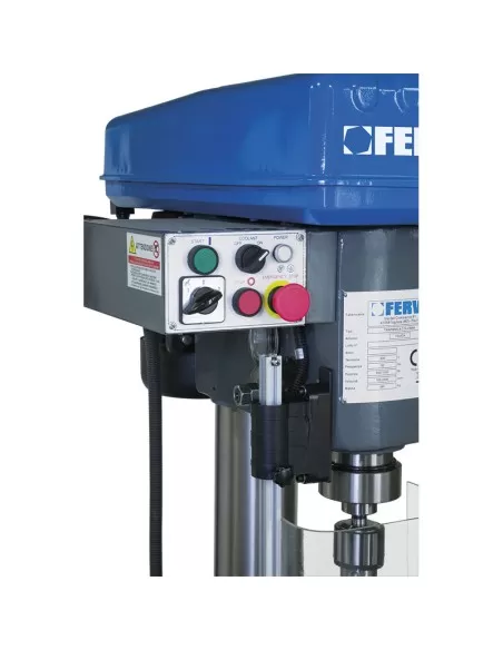 5 - Trapano a colonna ferro trifase trasmissione a cinghia 400v 11 kw Fervi t032da