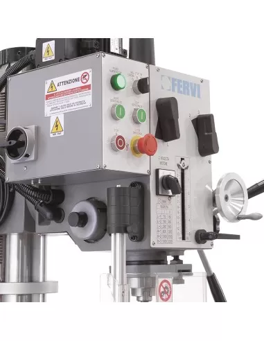 3 - Trapano a colonna da fero ad ingranaggi 400v 15 kw Fervi t041