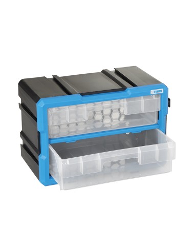 Cassettiera modulare con 2 cassetti estraibili x officina Fervi c086/02c