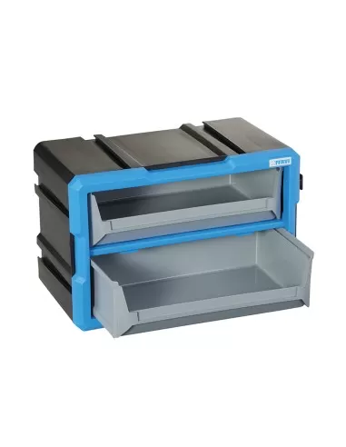 1 - Cassettiera modulare con 2 vassoi estraibili x officina Fervi c086/02t