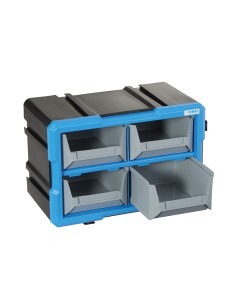 Cassettiera modulare con 4 vassoi estraibili x officina Fervi c086/04t