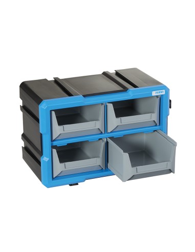 Cassettiera modulare con 4 vassoi estraibili x officina Fervi c086/04t