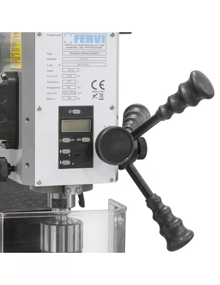 Trapano fresa ad ingranaggi da banco Fervi t061a Trapano fresa ad ingranaggi da banco Fervi t061a