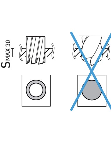 Set seghe a carotare con attacco weldon 12-22 mm Fervi f002/6
