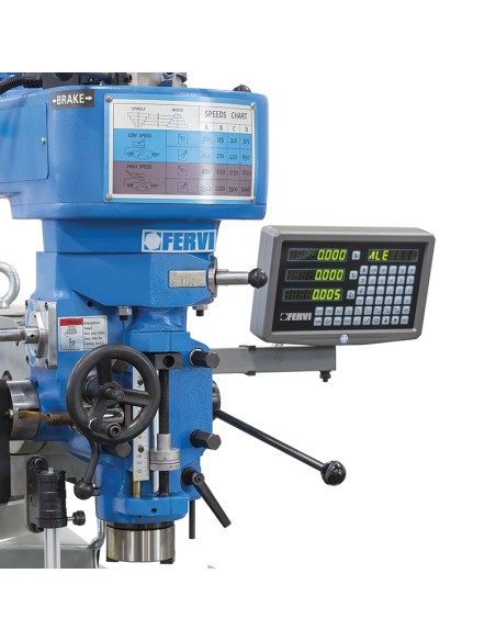 Fresatrice a testa veloce con visualizzatore 225 kw 400v Fervi f060