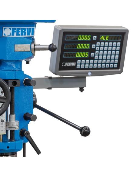 Fresatrice a testa veloce con inverter e visualizzatore 225 kw 400v Fervi f060i