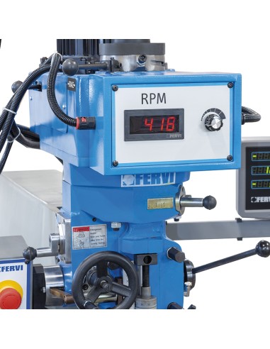 Fresatrice a testa veloce con inverter e visualizzatore 225 kw 400v Fervi f060i