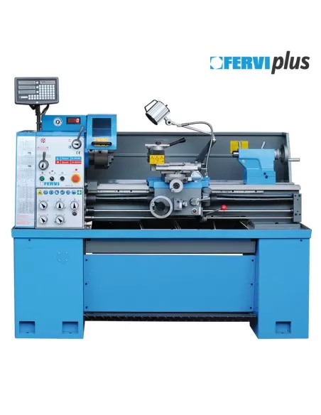Tornio parallelo inverter con visualizzatore metallo 400v Fervi t070/400v3a15