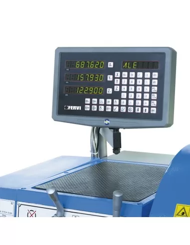Tornio parallelo inverter con visualizzatore metallo 400v Fervi t070/400v3a15