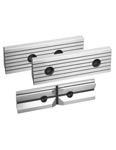 1 - Coppia ganasce rigate 150 x 45 mm x morsa Fervi m011/150gr