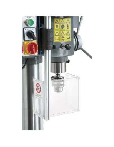 3 - Trapano a colonna per metallo con trasmissione a cinghia 400v Fervi t071