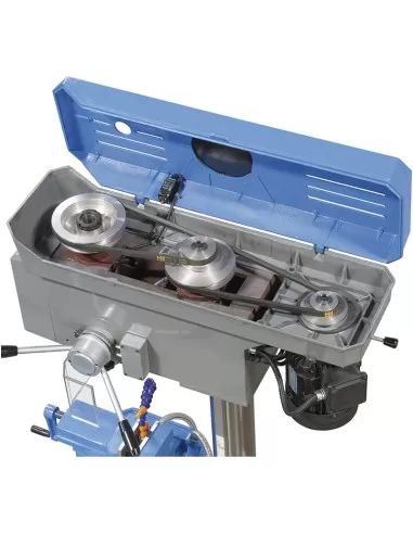 2 - Trapano a colonna per metallo con trasmissione a cinghia 400v Fervi t072da