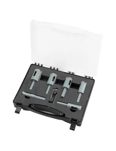 1 - Serie 6 pz frese diamantate per trapano per gres 16-35 mm Fervi p031/05s