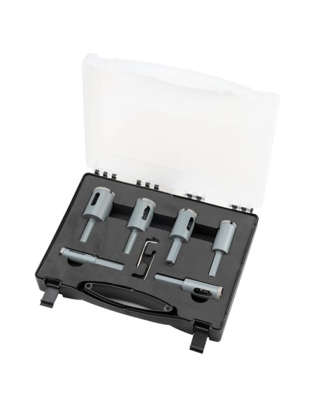 Serie 6 pz frese diamantate per trapano per gres 16-35 mm Fervi p031/05s