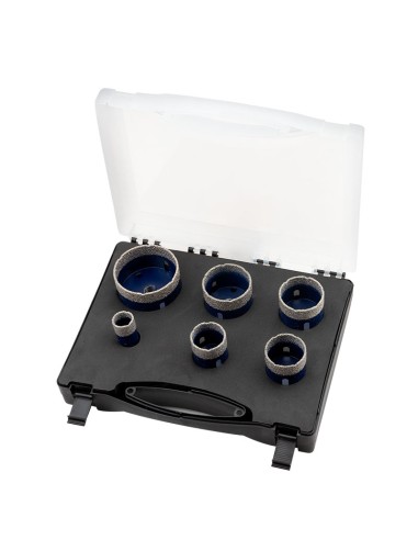 Serie 6 pz punte diamantate per smerigliatrice per gres 22-67 mm Fervi p034/06s