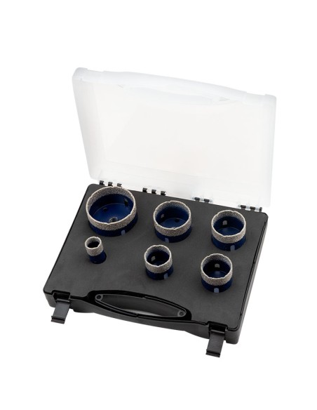 Serie 6 pz punte diamantate per smerigliatrice per gres 22-67 mm Fervi p034/06s