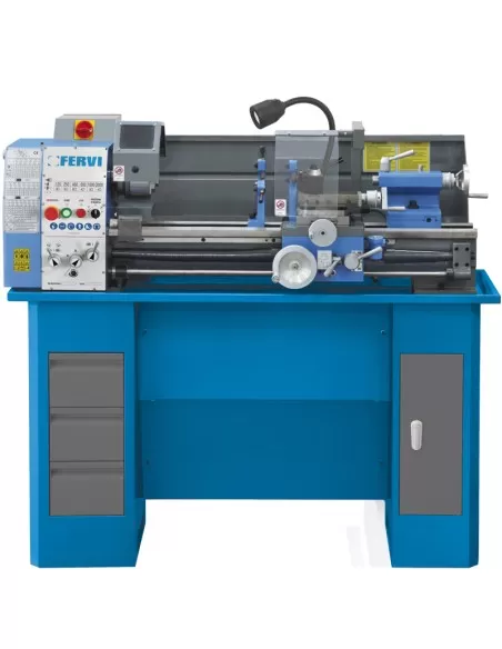 Tornio parallelo 38mm motore 230v ferro metallo Fervi t900