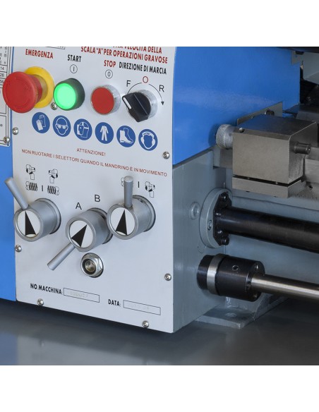 Tornio parallelo 38mm motore 230v ferro metallo Fervi t900
