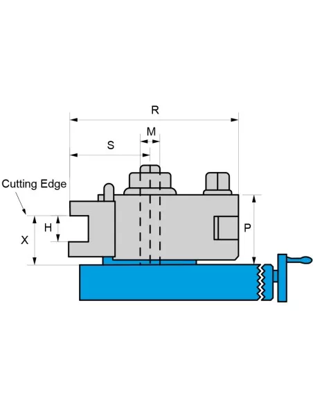 Torretta portautensili a cambio rapido 32 mm per tornio Fervi t00c