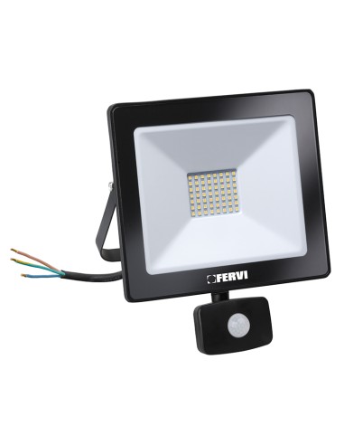 Faretto led 10w da esterno con sensore di movimento e luminosita Fervi 0218/10S