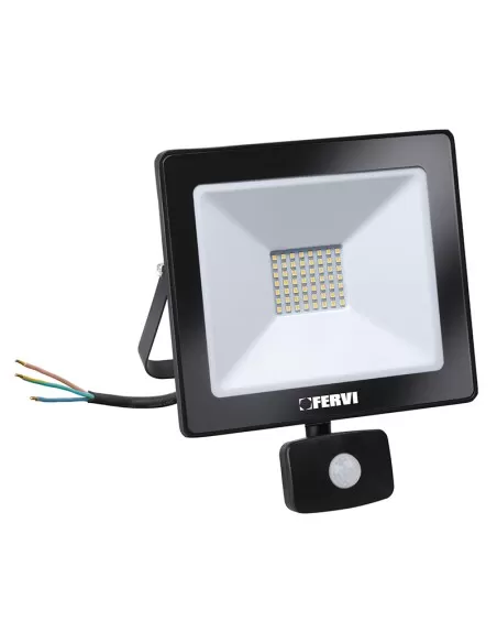 Faretto led 10w da esterno con sensore di movimento e luminosita Fervi 0218/10S