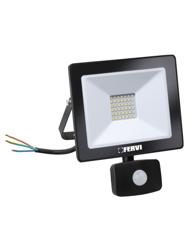Faretto led 30w da esterno con sensore di movimento e luminosita Fervi 0218/30S