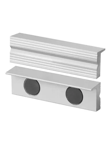 2 - Coppia copriganasce magnetiche in alluminio x morsa 100 mm Fervi 0520/100A