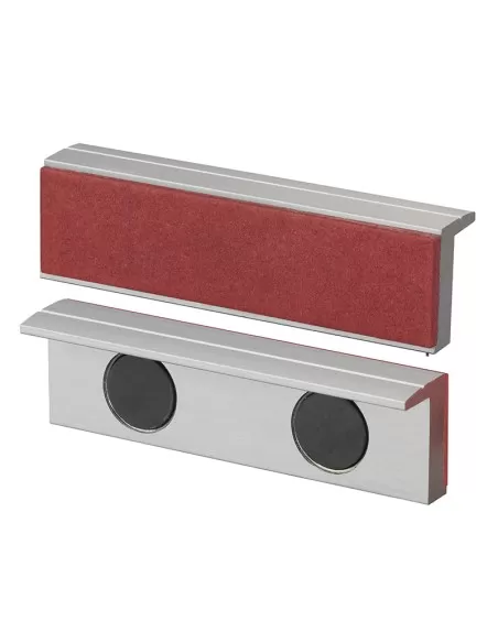 2 - Coppia copriganasce magnetiche in alluminio fibra x morsa 100 mm Fervi 0520/100F