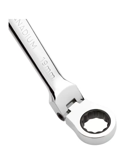 Chiave combinata con testa a cricchetto snodata 11 mm Fervi 0690/11