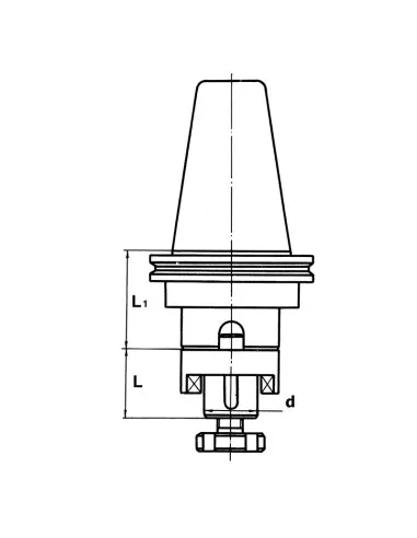 2 - Mandrino porta frese combinato 16 mm iso 40 x fresatrice Fervi 16/a40