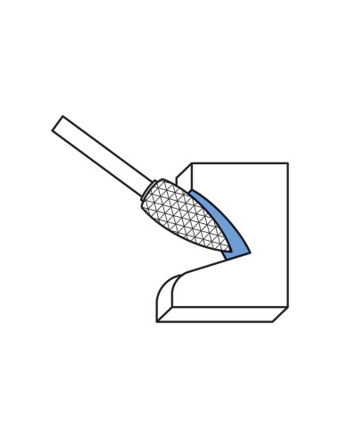 3 - Serie 5 pz lime rotative hm singolo 10x20 mm gambo 6 Fervi f008sc