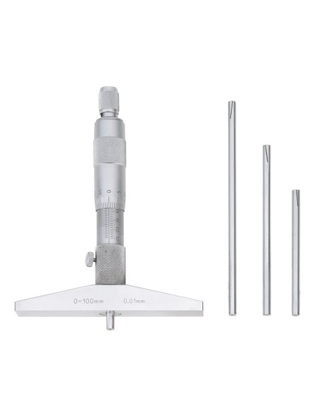 1 - Micrometro centesimale di profondita' 0-100 mm Fervi m013/0/100