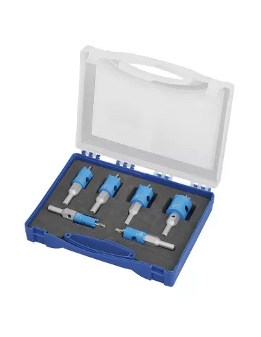 1 - Serie 6 frese a tazza in metallo duro per edilizia 16- 35 mm Fervi p076/006s