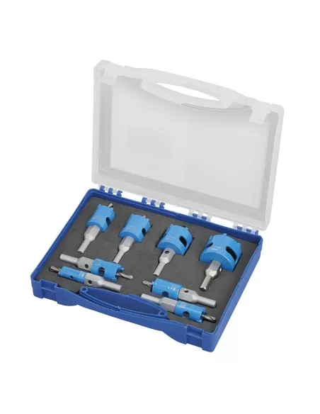 Serie 8 frese a tazza in metallo duro per edilizia 16- 45 mm Fervi p076/008s