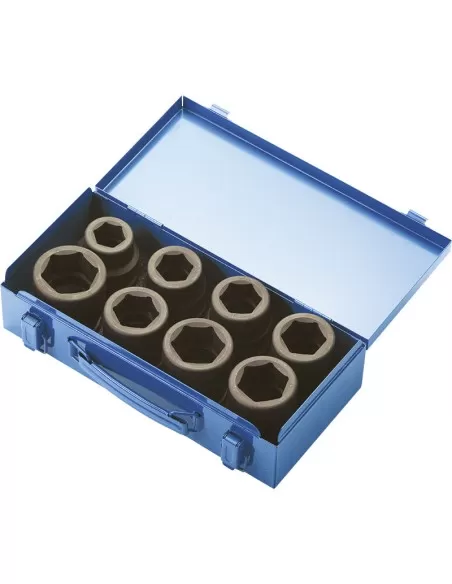 Serie 8 bussole esagonali 24 - 41 mm ad impatto 1 Fervi si4e1n008