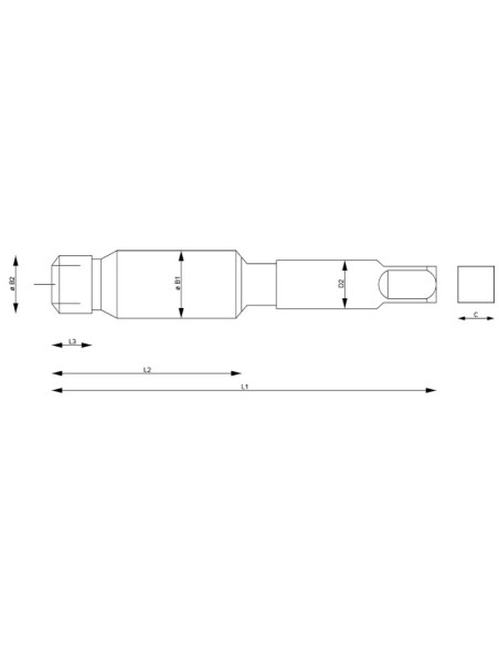 Maschio combinato metrico sti m 60 x 10 per f-coil Fervi e011/m060x100mc