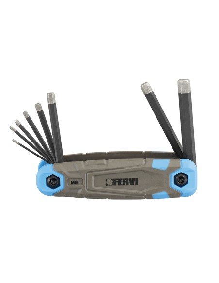 Set 8 chiavi esagonali 1.5-8 mm con punta diamantata Fervi 0558/em