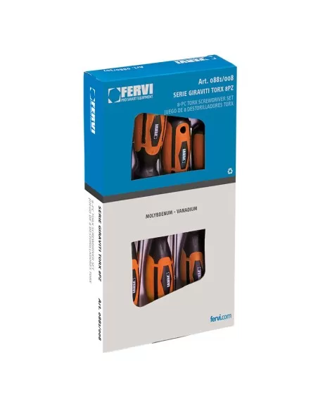 1 - Serie 8 giraviti cacciaviti torx T7-T30 Fervi 0881/308