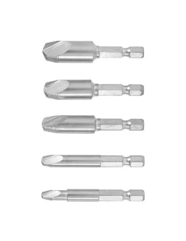 Set 5 pz estrattori viti in hss da 2 - 12 mm Fervi e003