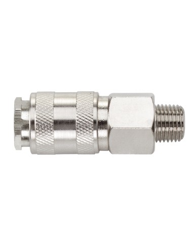 Kit 2 rubinetti rapido universali 1/4 maschio aria compressa Fervi 0785/1m