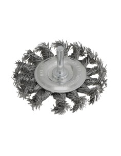 1 - Spazzola con gambo a mazzetti metallici ritorti 75 mm x trapano Fervi sgr075